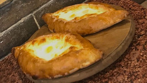 Adjarian khachapuri with 2 eggs